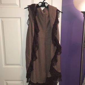 Brown sweater cardigan